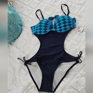 🌟NWT Blue Cut Out Monokini Bathing Suit 🌟
